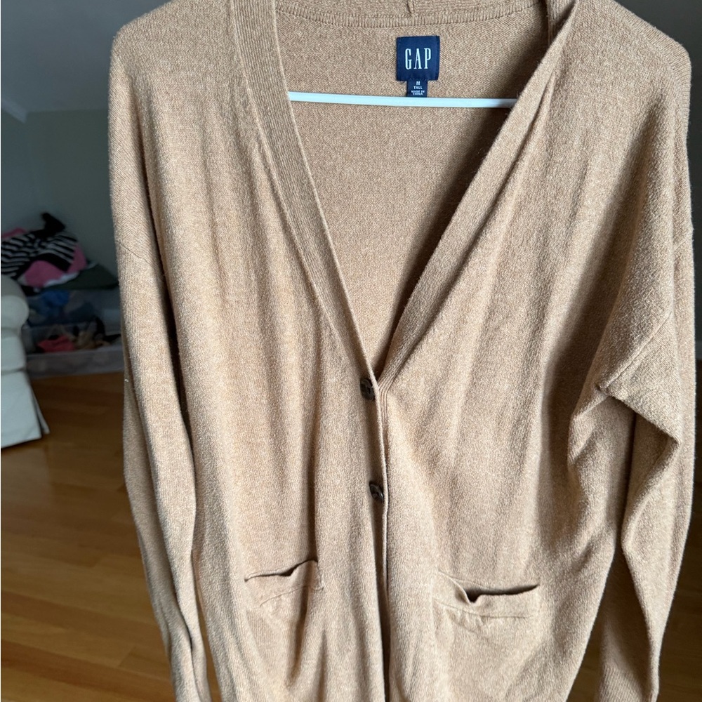 GAP Tan Button-Front Women's Cardigan